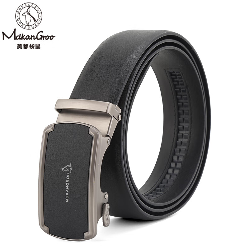 美都袋鼠(mdkangroo)时尚男士皮带商务腰带自动扣纯牛皮实用精致md310