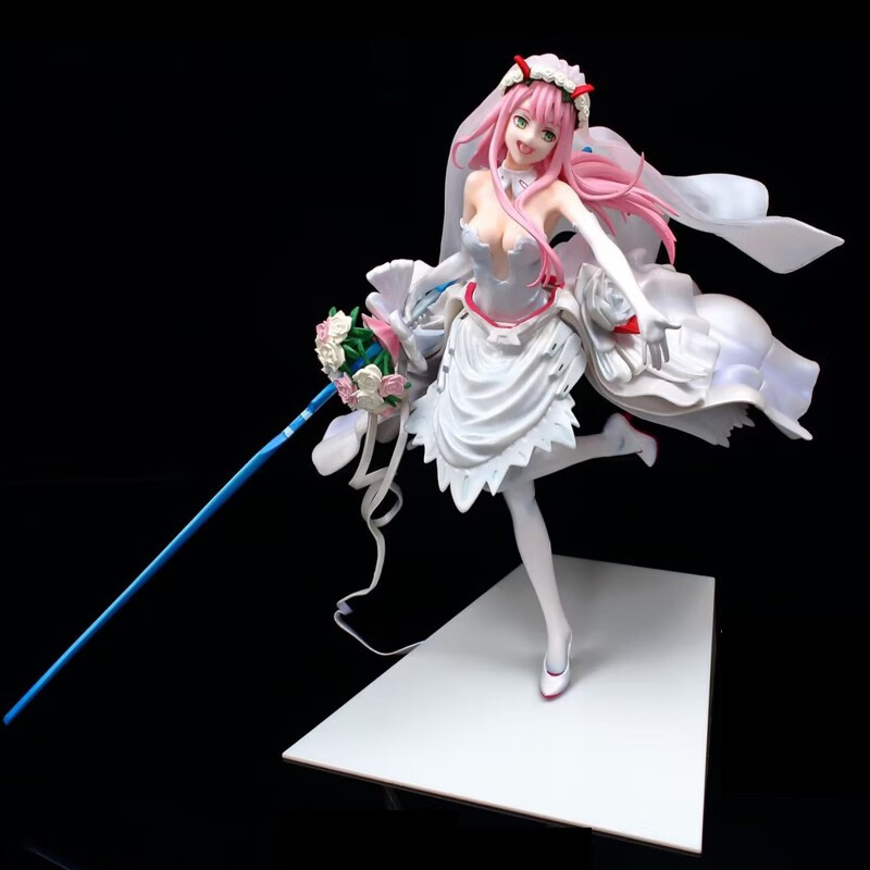 zero two 02 动漫模型手办 美少女 机箱摆件 玩具公仔 国家队02婚纱