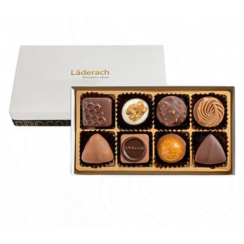 laderach莱德拉经典夹心巧克力礼盒 夹心8颗 礼盒装 95g
