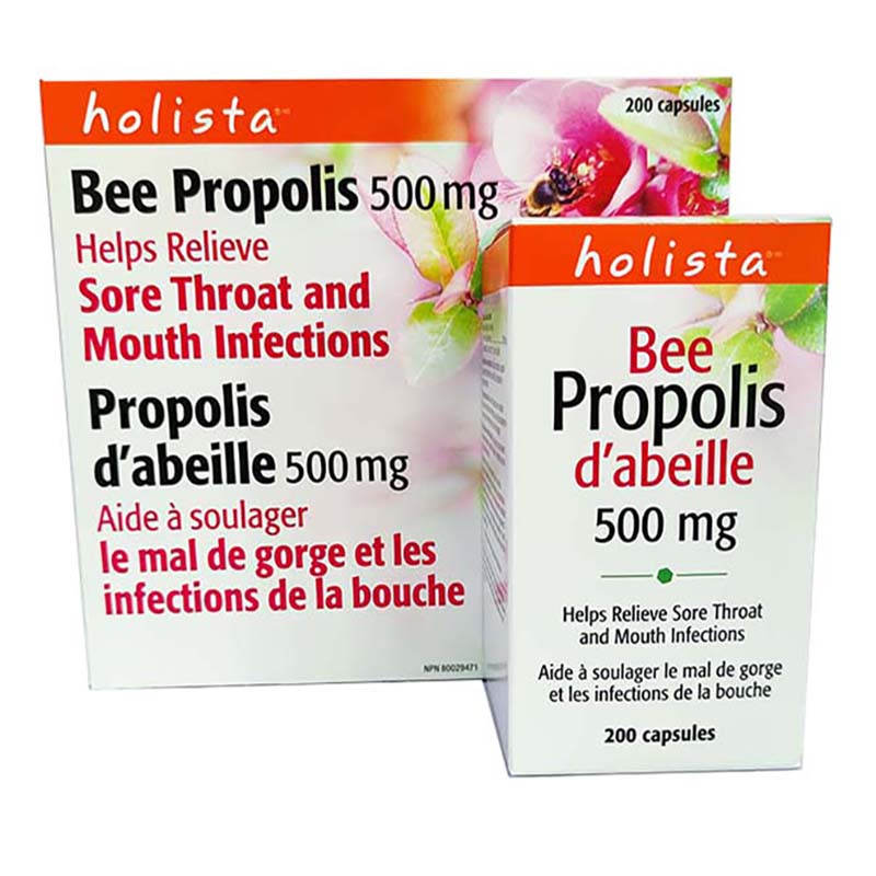 加拿大holistabeepropolis高浓度黑蜂胶软胶囊200粒 桔色