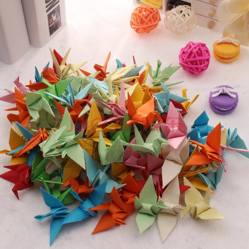 爱惊喜 彩色千纸鹤折纸专用纸正方形十色手工折纸儿童彩纸制作材料叠