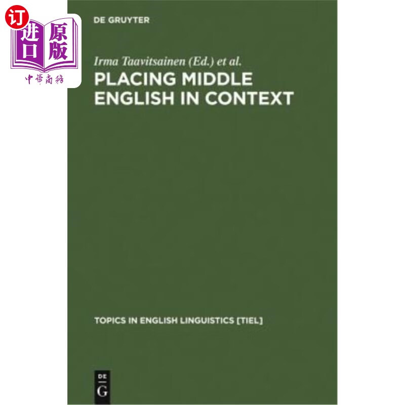海外直订placing middle english in context 将中古英语置于语境中