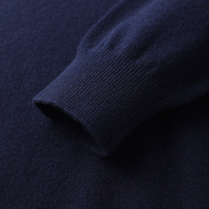 MAYOR男装 全羊绒藏青保暖V领羊绒衫 藏青 2XL （115）