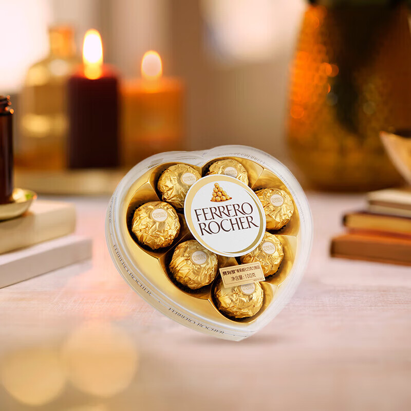 费列罗教师节礼物榛果威化巧克力8粒×2 拉斐尔糖果酥球10x2礼盒