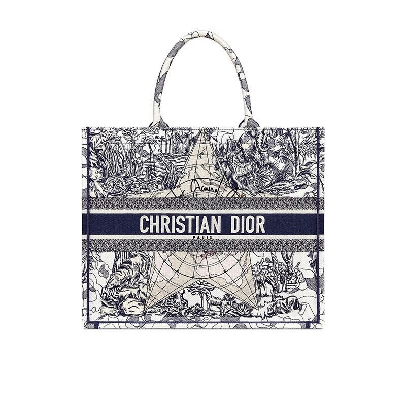 【二手99新】地球book tote刺绣手袋 around the word 小号b5398