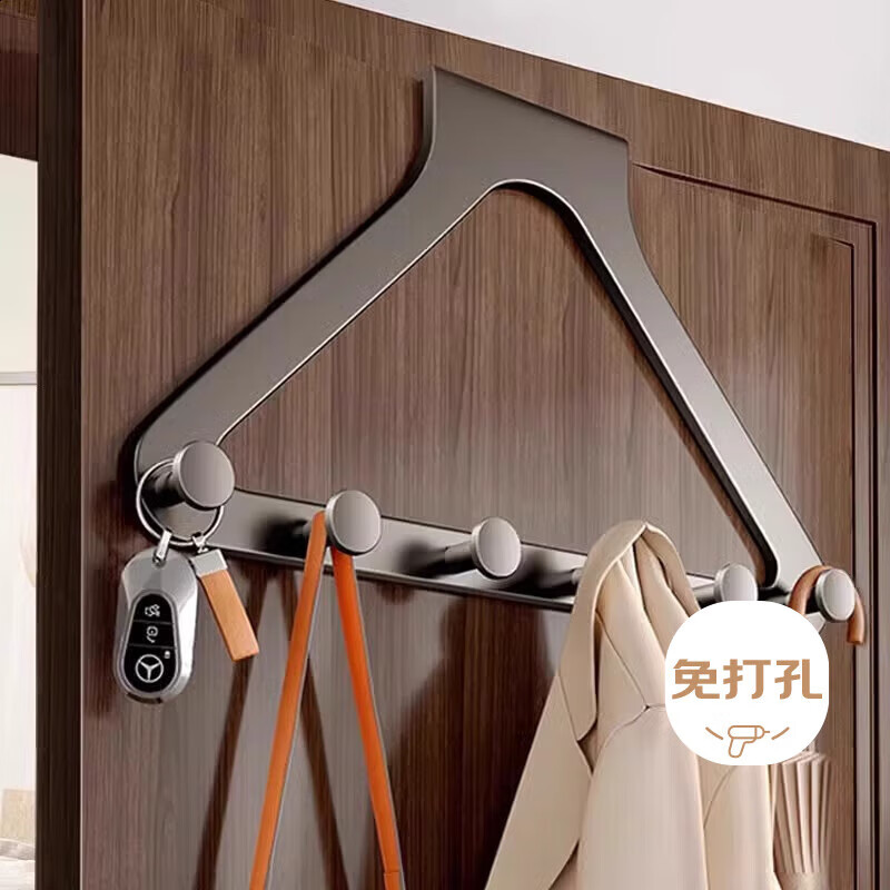 加度门后挂钩挂衣架免打孔不限门厚门上挂衣架卧室浴室无痕衣帽置物架