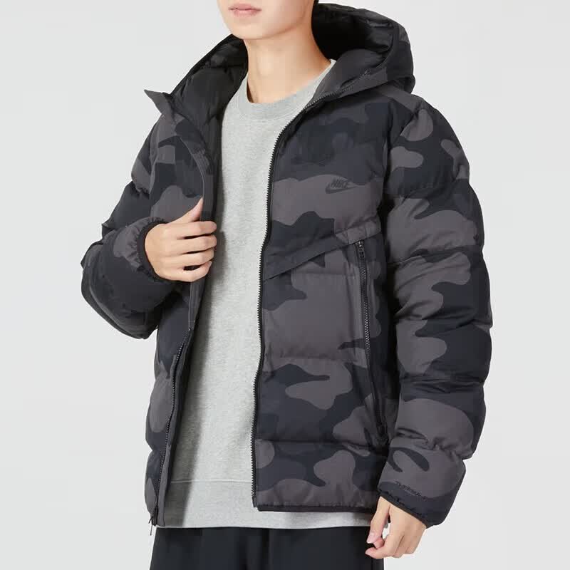 耐克男装冬季运动服户外防风加厚保暖连帽运动棉服棉衣棉袄 dq4936