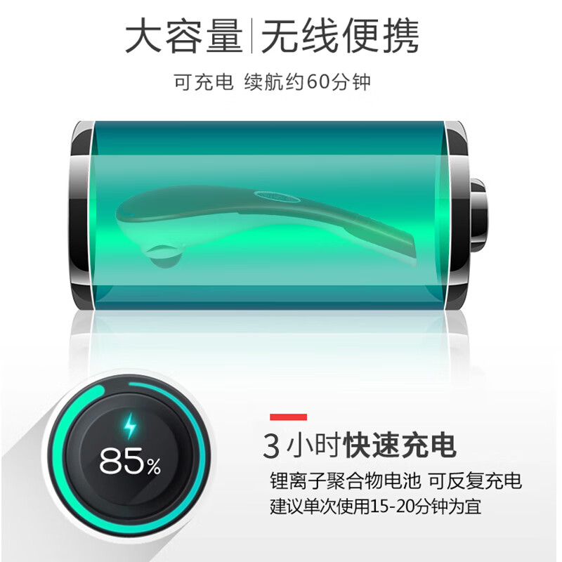 诺威娜电动按摩器小海豚按摩棒肩颈按摩仪锤腰部颈椎腰椎腿部颈肩颈部背部肩膀震动老人脖子小腿大腿腰肌劳损 充电无线红外款（6种模式6挡力度）全身多功能手持式