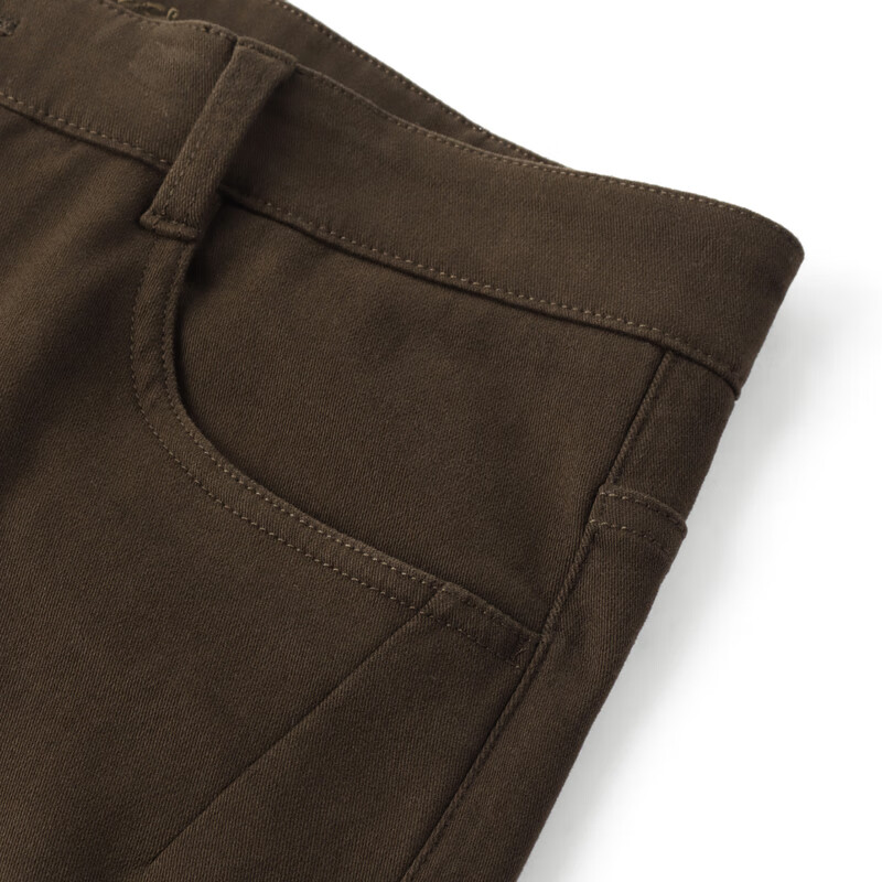 MAYOR男装 斜纹绒感面料棕色休闲长裤 棕色 30 (170/78A)