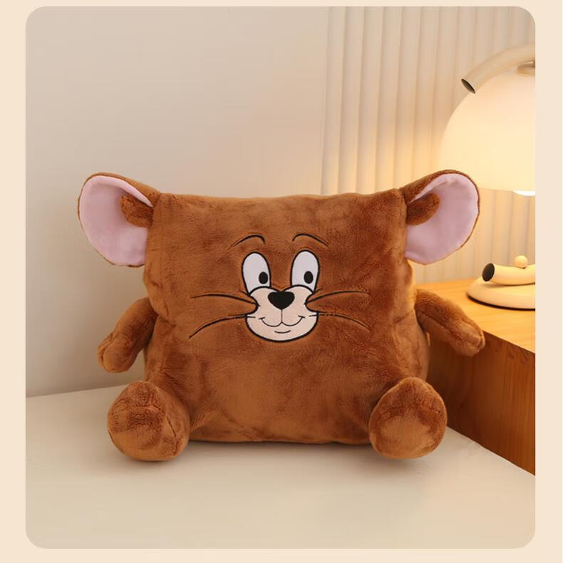 薇欧漫猫和老鼠抱枕毯猫和老鼠造型抱枕毯，靠枕摆件，内配毯子 杰利鼠3040cm