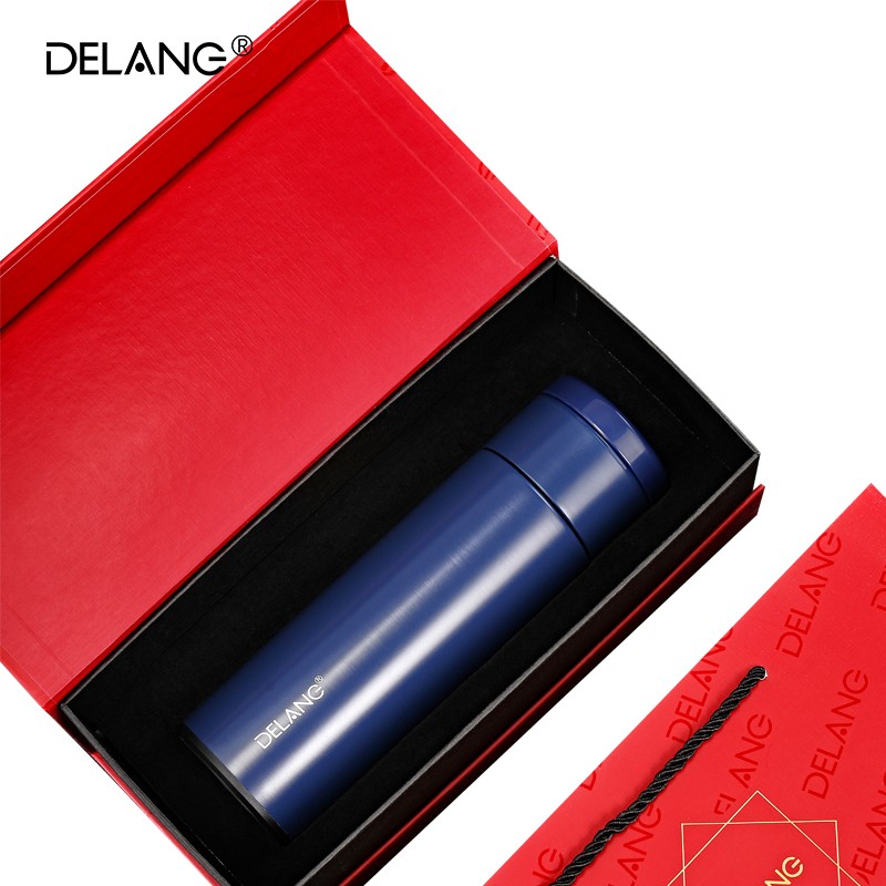德琅(delang) 德国品牌保温杯8106礼盒装男女商务保温杯礼品水杯420ml