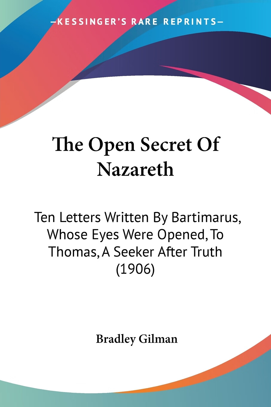 【预售 按需印刷】the open secret of nazareth