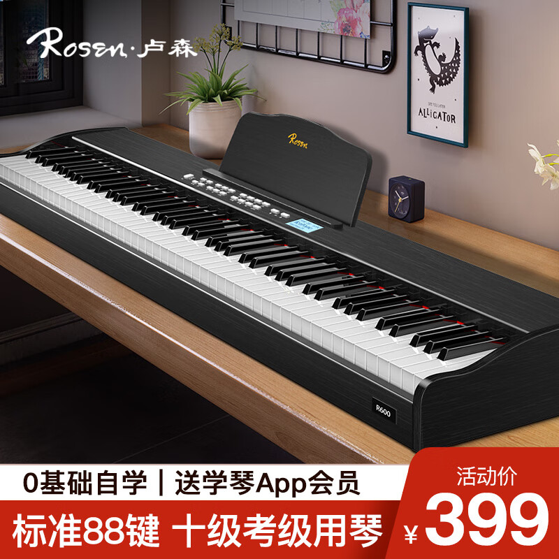 卢森（Rosen）P11电子琴成人88键儿童初学者入门折叠电钢琴乐器 【经典款】-88键黑色 套餐一：标配怎么看?