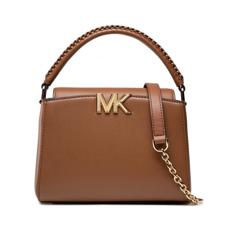 科尔斯(michael kors) mk字母logo皮质手提包纯色链条通勤气质斜挎包