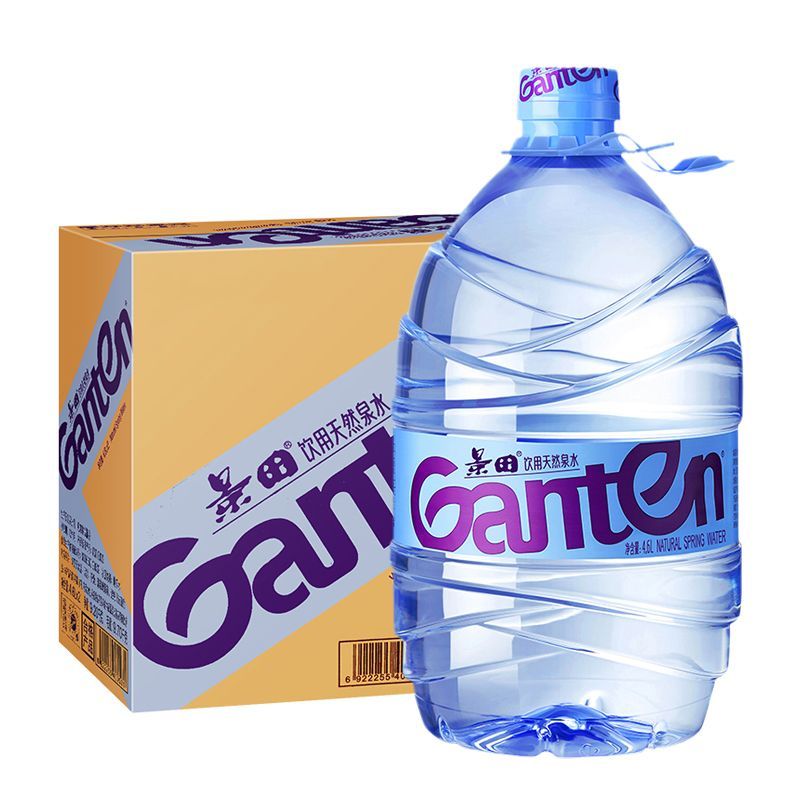 景田 饮用天然泉水 4.6l*2瓶 整箱装 家庭饮用水桶装水