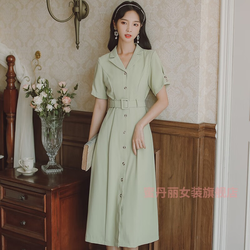 蜜丹丽大学女生青少女生20岁女孩穿的连衣裙西装裙子女夏感23新款气质