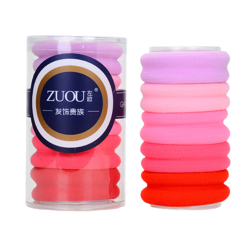 左歐（Zuoou）左歐頭繩扎頭發(fā)橡皮筋發(fā)圈發(fā)繩頭飾品 日韓馬尾女皮套發(fā)飾 大號(hào)百搭黑五根裝