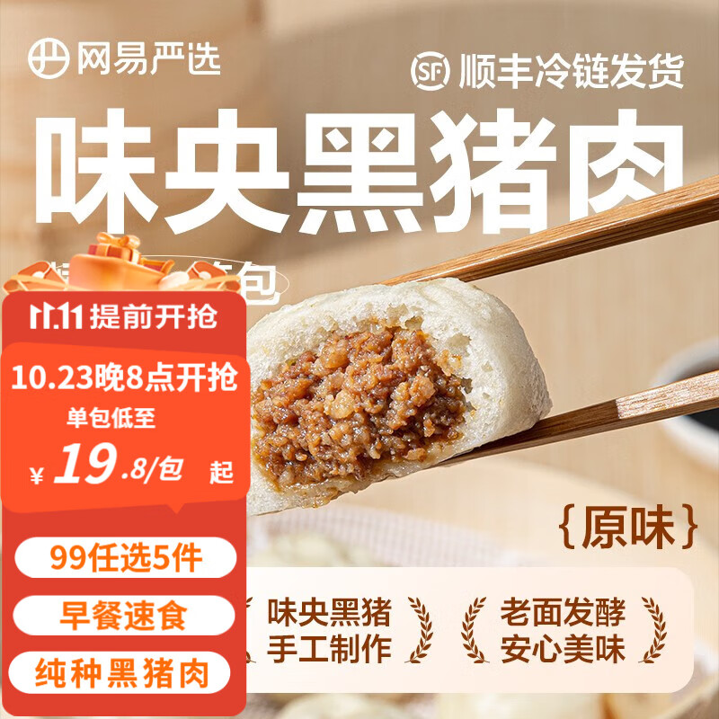 网易严选 黑猪肉包老面小笼包速食早餐半成品嵊州小笼包儿童面点速冻包子 原味小笼包 300g 12只属于什么档次？