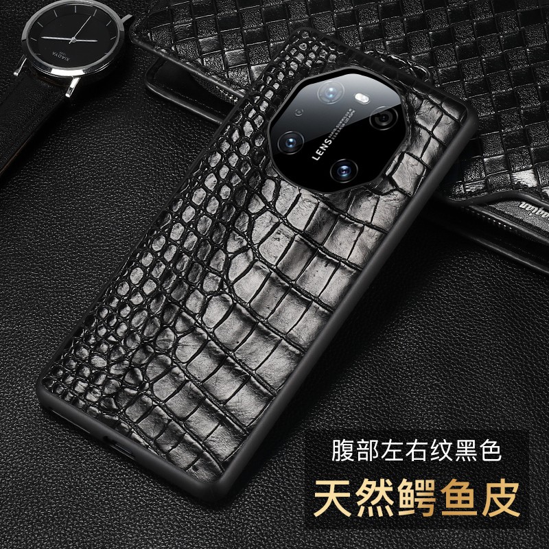 梓宏 【高端定制】华为mate60rs非凡大手机壳鳄鱼皮mate40/50保时捷保护套真皮高端时尚壳 【黑色】鳄鱼腹皮-定制款 华为mate60rs非凡大师怎么看?