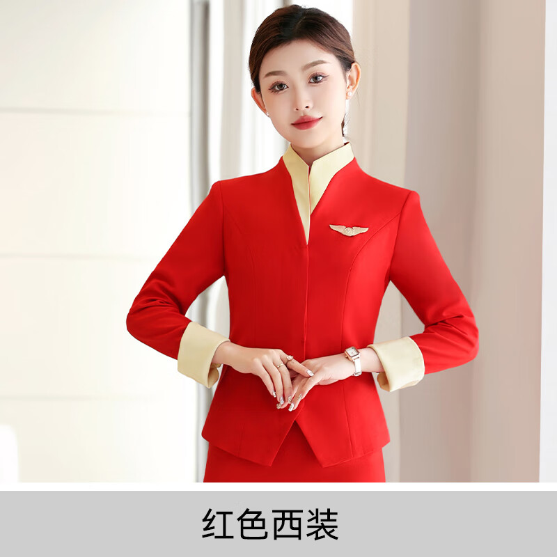 变叶木(bianyemu)香港国泰航空制服女空姐面试军鼓礼仪职业套装空乘