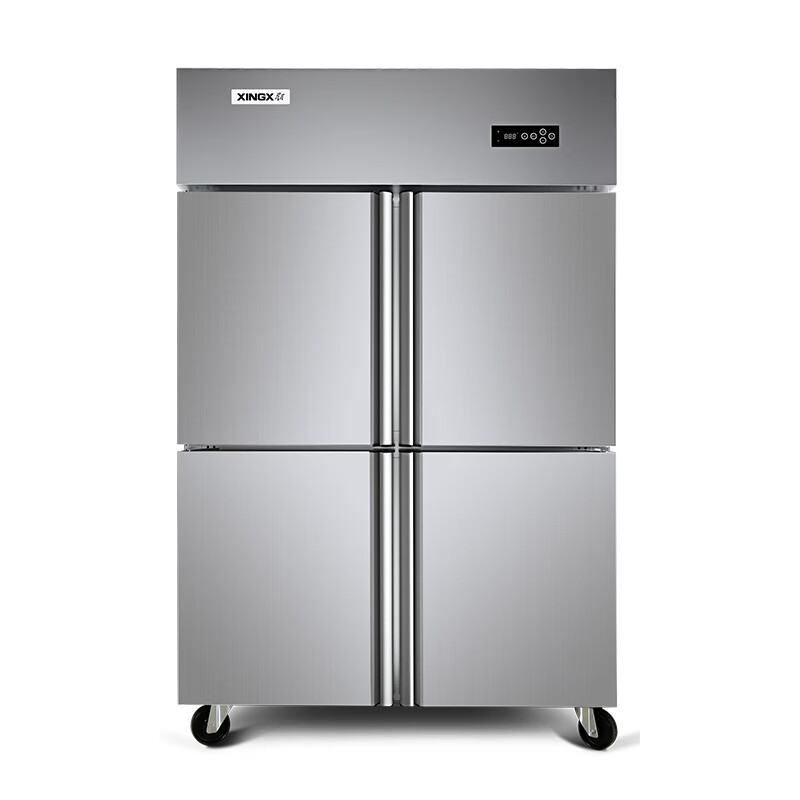 星星(xingx)四门冰箱商用纯铜管风冷无霜立式冰柜双温 冷藏冷冻不锈钢
