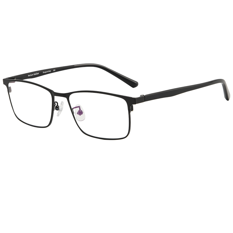 海倫凱勒(HELEN KELLER) 【王一博同款】眼鏡框男 近視眼鏡架女 可配鏡片光學眼鏡ZDM H23035磨砂黑框C1MTI 武漢實體