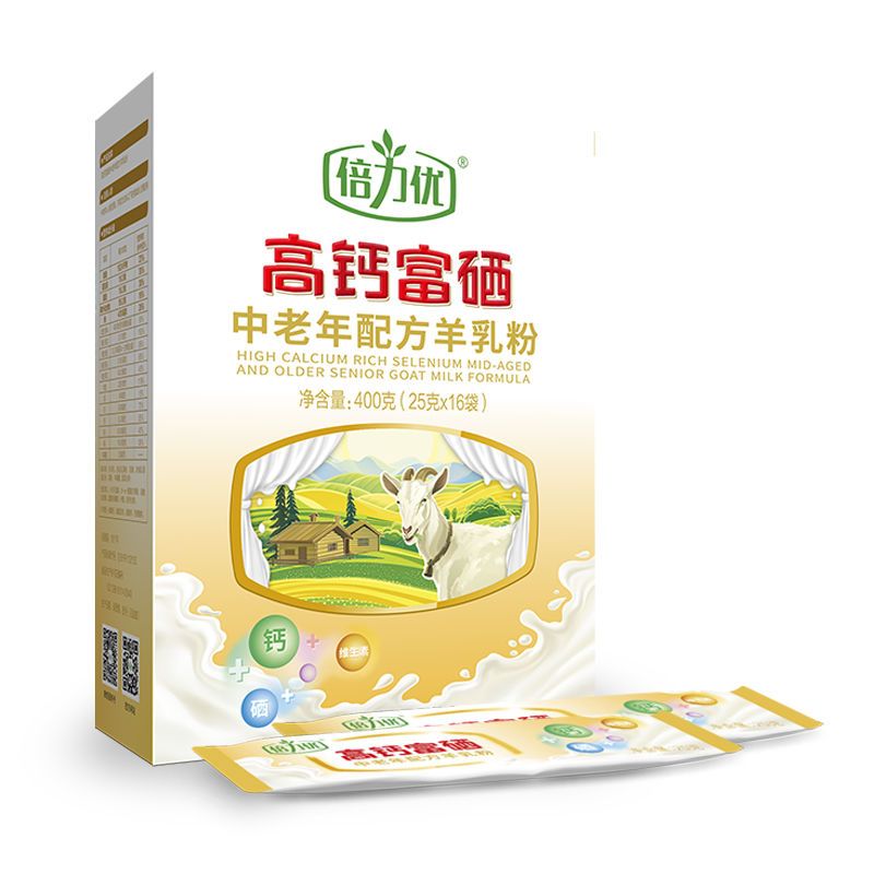 倍力优羊奶粉富硒中老年配方成人羊乳粉 400g/盒
