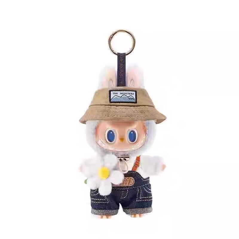 泡泡瑪特 POP MARTLABUBU搪膠公仔毛絨拉布布春天野在家擺件潮玩玩偶禮物【 現貨】 春天野在家【17cm】小春野 正品保真 現貨速發(fā)