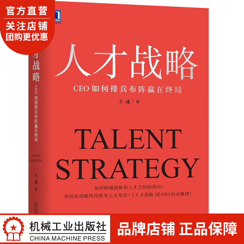 正版 人才战略:CEO如何排兵布阵赢在终局王成|8071430