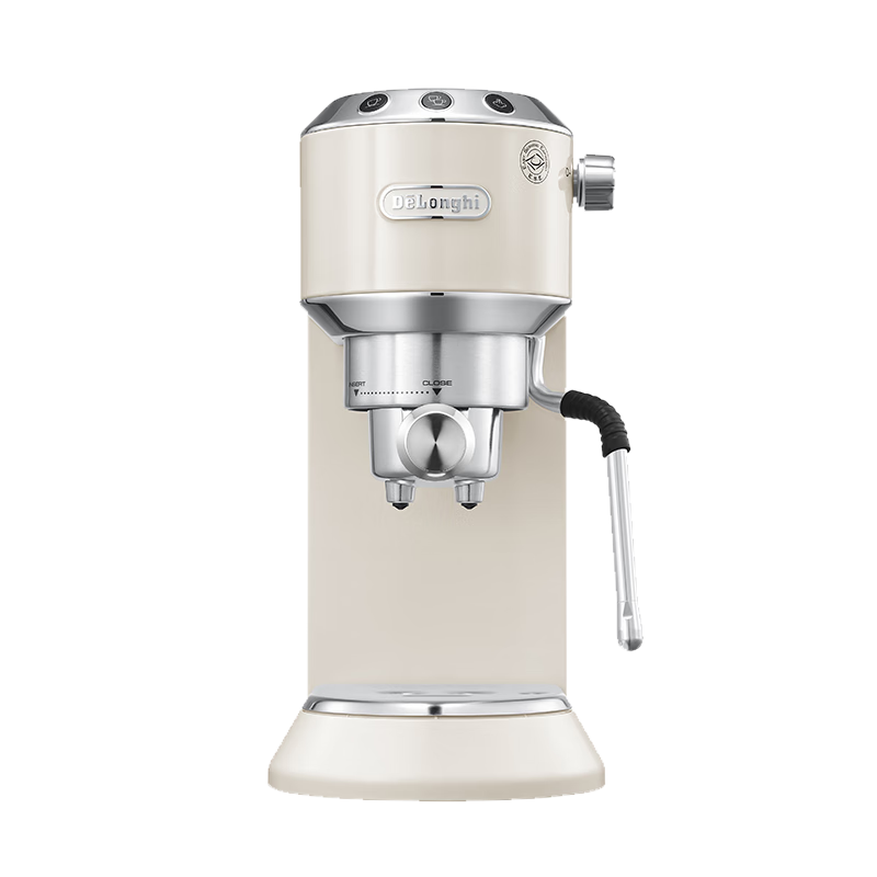 De'Longhi 德龙 Delonghi）咖啡机 半自动咖啡机 意式浓缩 家用 泵压式 EC885.CR 奶油色
