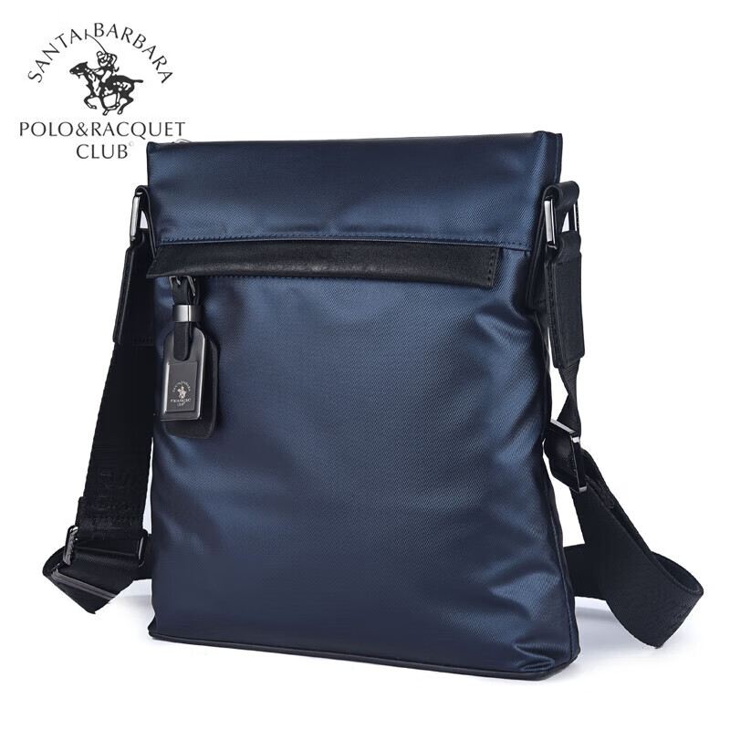 圣大保罗(polo&racquetclub)男包简约休闲单肩斜挎包竖款布包公文商务