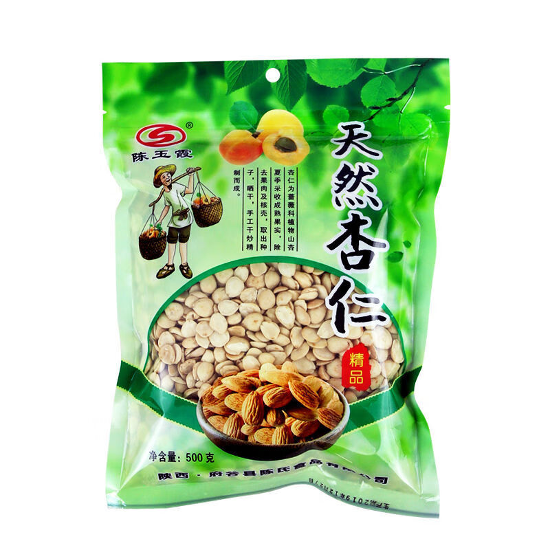 陕北特产陈玉霞府谷炒苦杏仁炒货坚果脱皮咸香味炒熟全熟500g袋装 500g