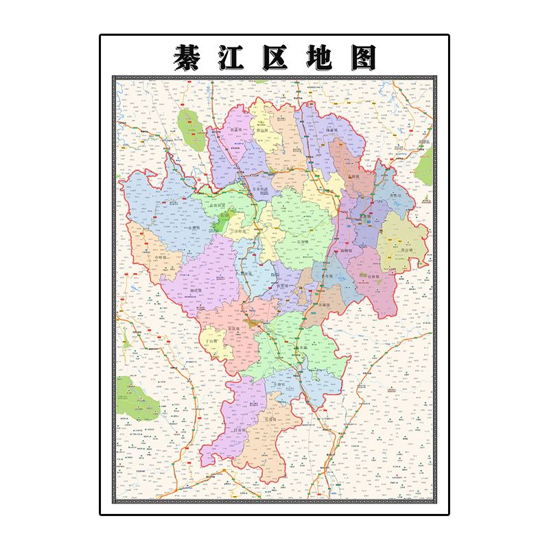 綦江区地图1.1米重庆市新版高清防水客会厅贴画办公室墙面装饰画 覆膜