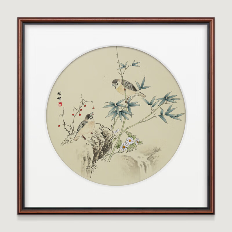 琅櫃坊(langguifang) 竹子梅花山水挂画国画手绘真迹餐厅书房茶室花鸟