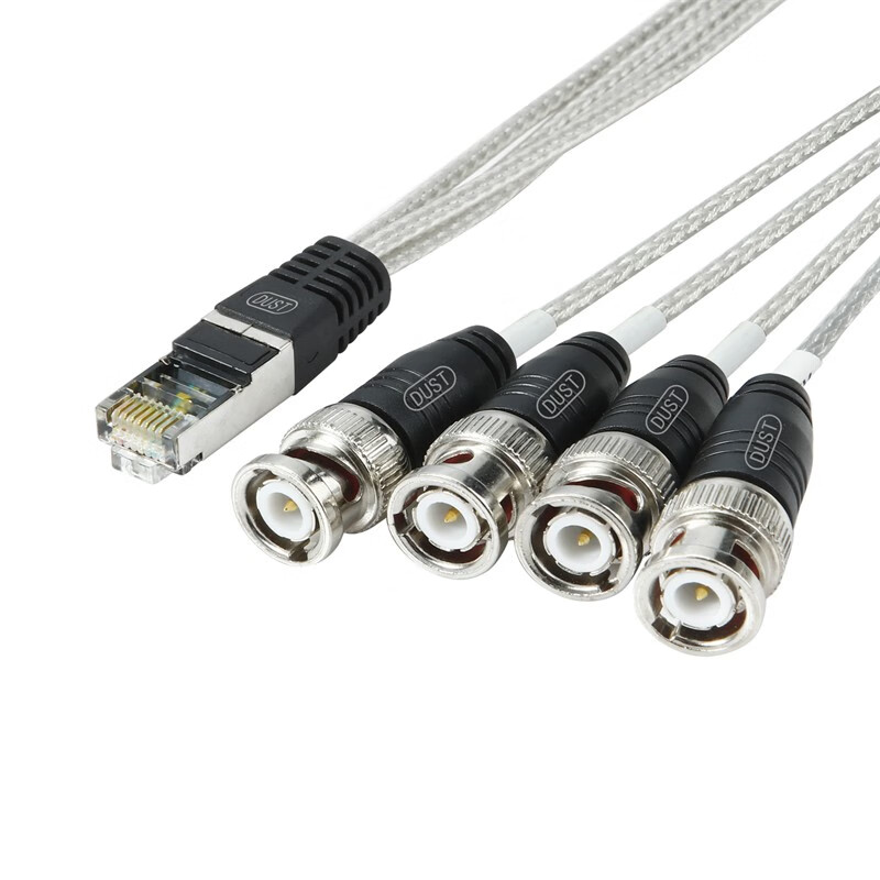 rj45转4个l9头转换线 rj45转4个bnc头线 1米