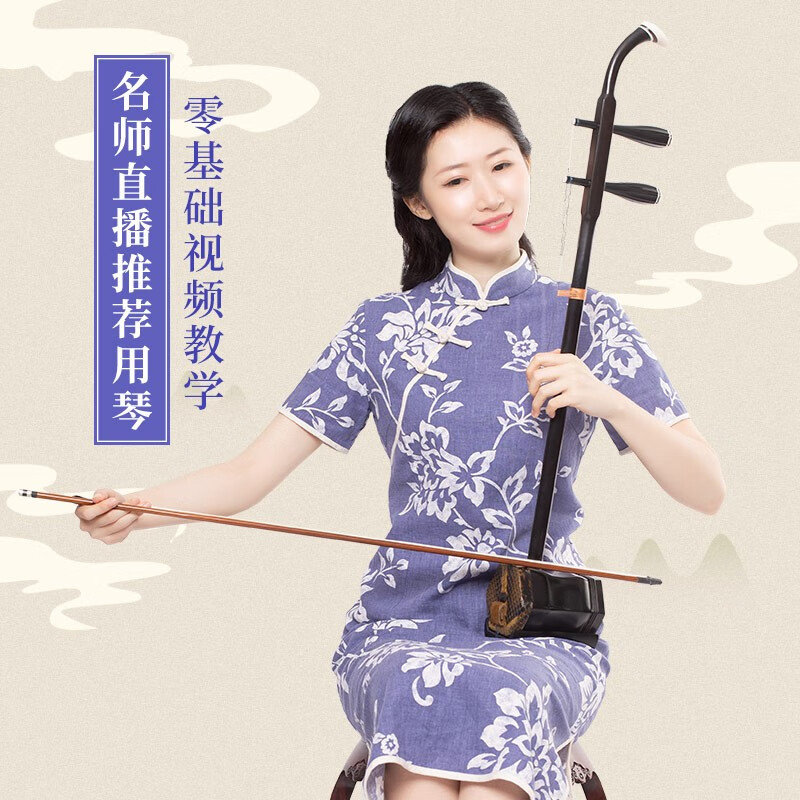 乐海 二胡初学入门考级东非黑黄檀木材质六方木轴二胡乐器726-1DZ