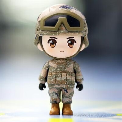 不舍天真漫画原创兵哥哥公仔车载摆件军人娃娃军恋男女礼品蛋糕配饰