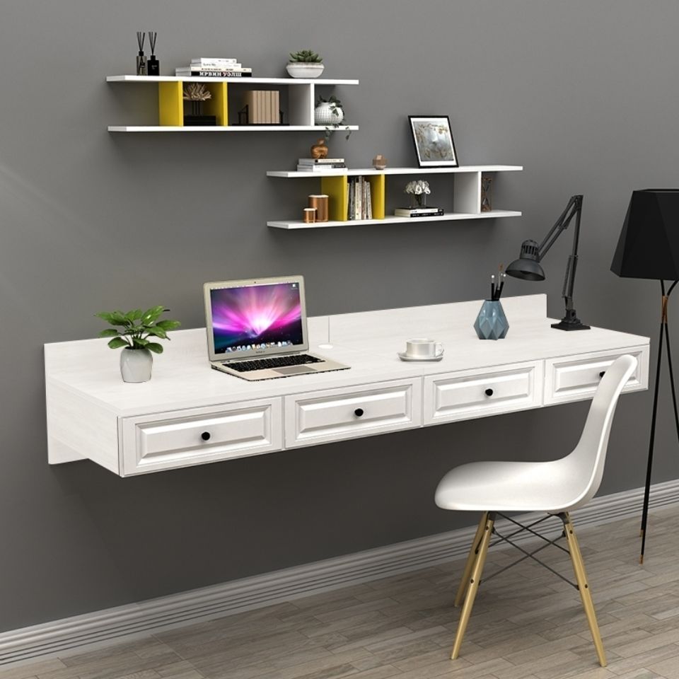 琳琅奕北欧现代简约台式电脑桌收纳带抽屉书柜书架壁挂式墙上 1米书架