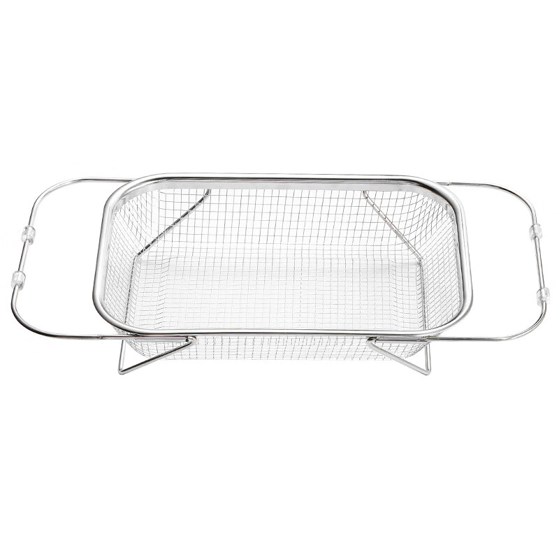 不锈钢伸缩沥水篮放碗家用洗菜筐果蔬水果盆滤水篮厨房水槽沥水架 小号