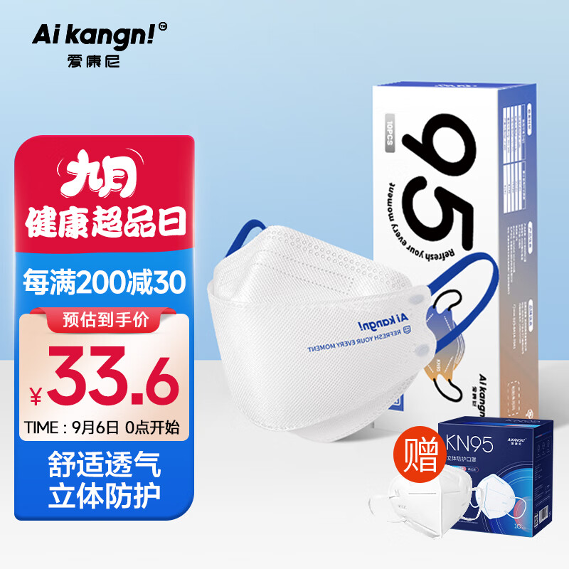 爱康尼KN95口罩价格走势及用户评测