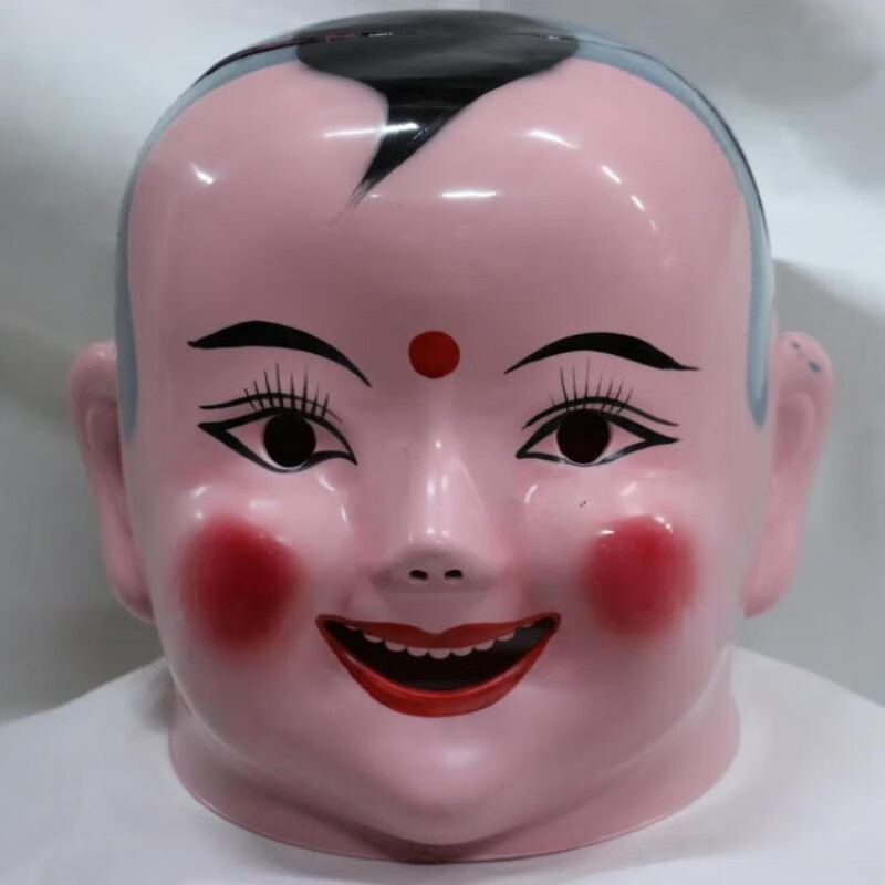 oqb社火道具大头娃娃头套塑料大头娃娃面具男孩女孩老头老太头套秧歌