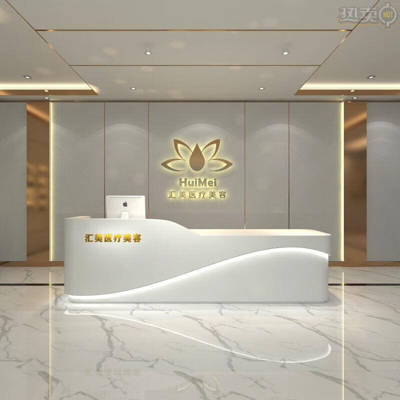 乐俏云家具佳缘商用高端美容院前台理发店吧台服装店收银台小型接待