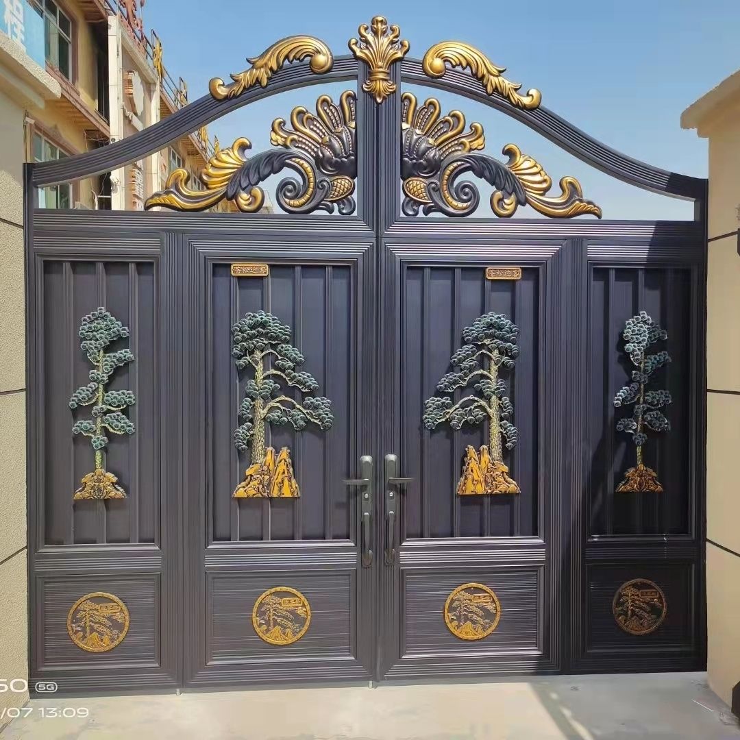 不锈钢大门烤漆大门对开门双开门入户门农村大门 普通