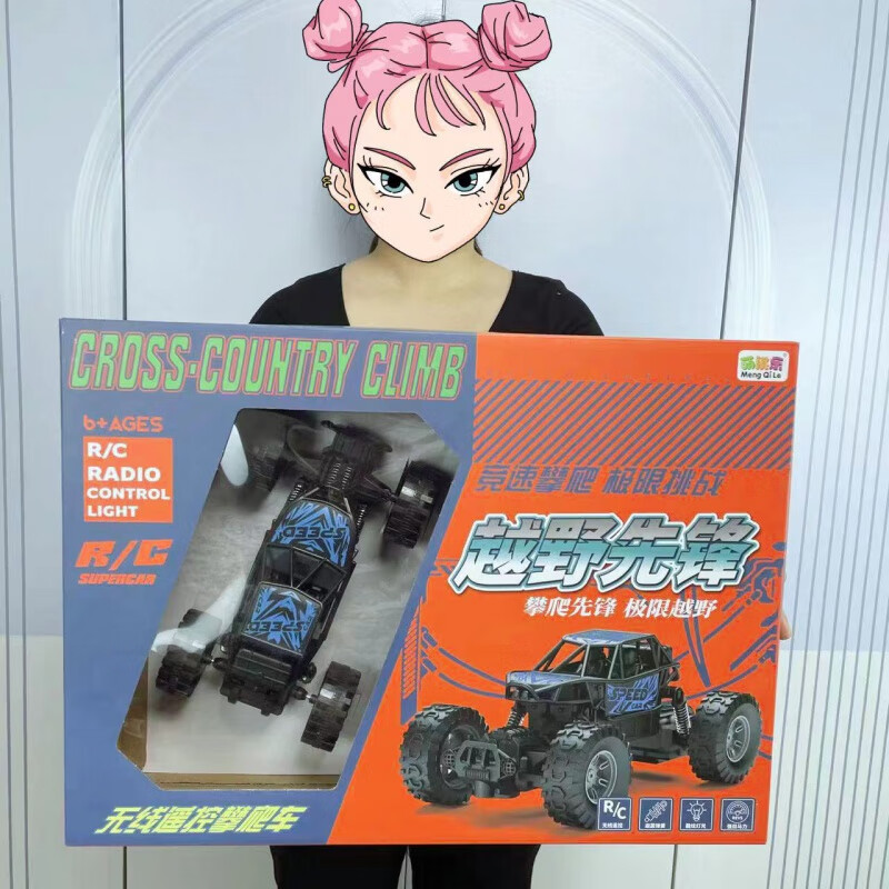 荫栖椋二通遥控车1:24越野先锋男孩大盒遥控模型车教育机构地推玩具