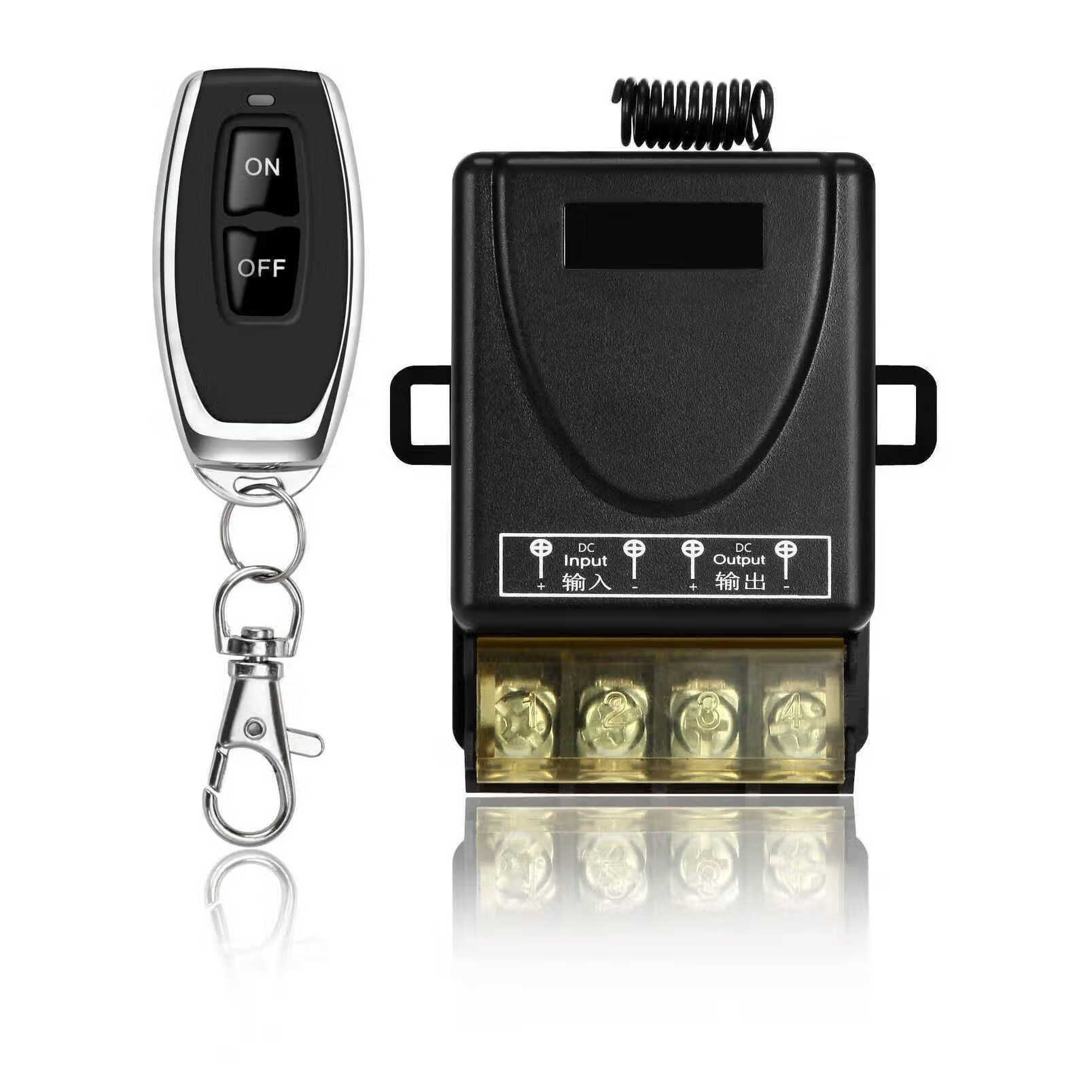 定制适用12v无线遥控开关单路直流远程遥控器水泵电瓶电源控制器智能