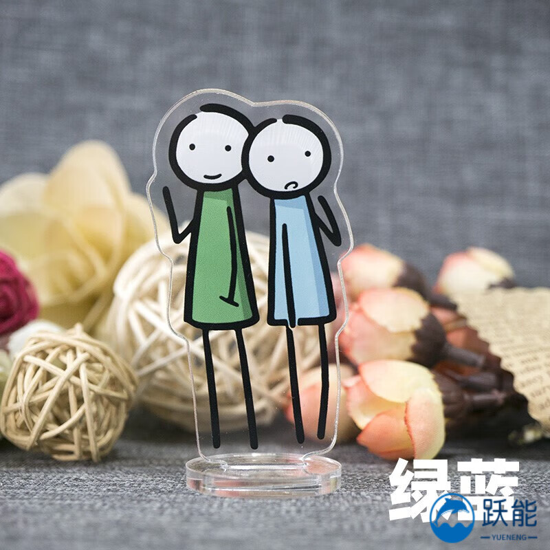 绿野客小绿和小蓝周边 小绿和小蓝周边 双人组立牌机绿挂件 绿蓝永灰