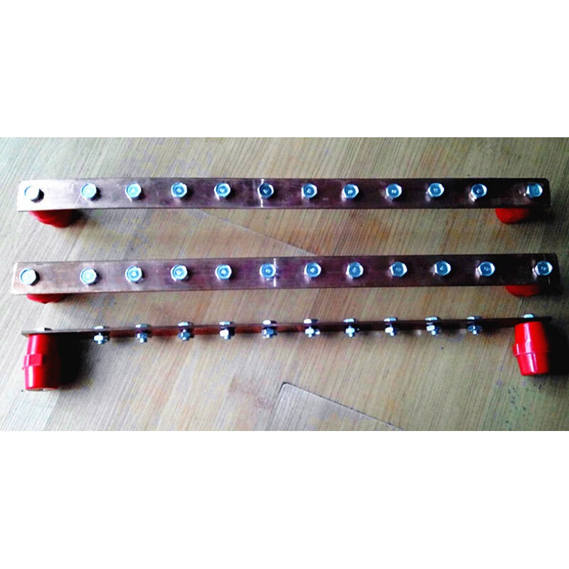 仁聚益机房机架式汇流排 机柜铜排19英寸3*30*500标准接地铜排