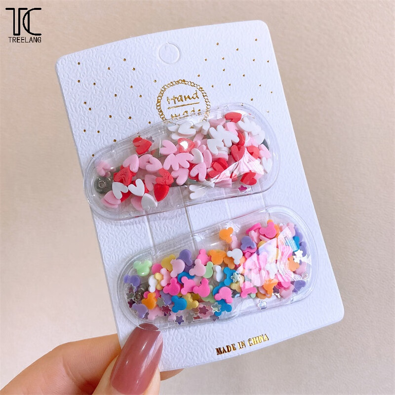 儿童发夹女孩可爱卡通流沙发卡bb夹宝宝不伤发女童刘海夹头饰发饰 01