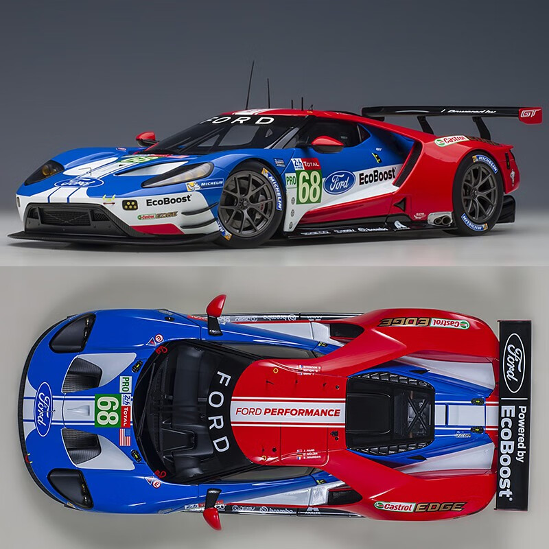奥拓 autoart  1:18 福特gt 勒芒赛车 le 2019  #68 #69 赛车汽车模型