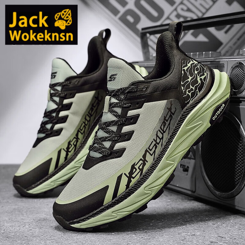 jack wokeknsn狼爪云男鞋运动鞋春季2024年新款户外徒步登山鞋青年